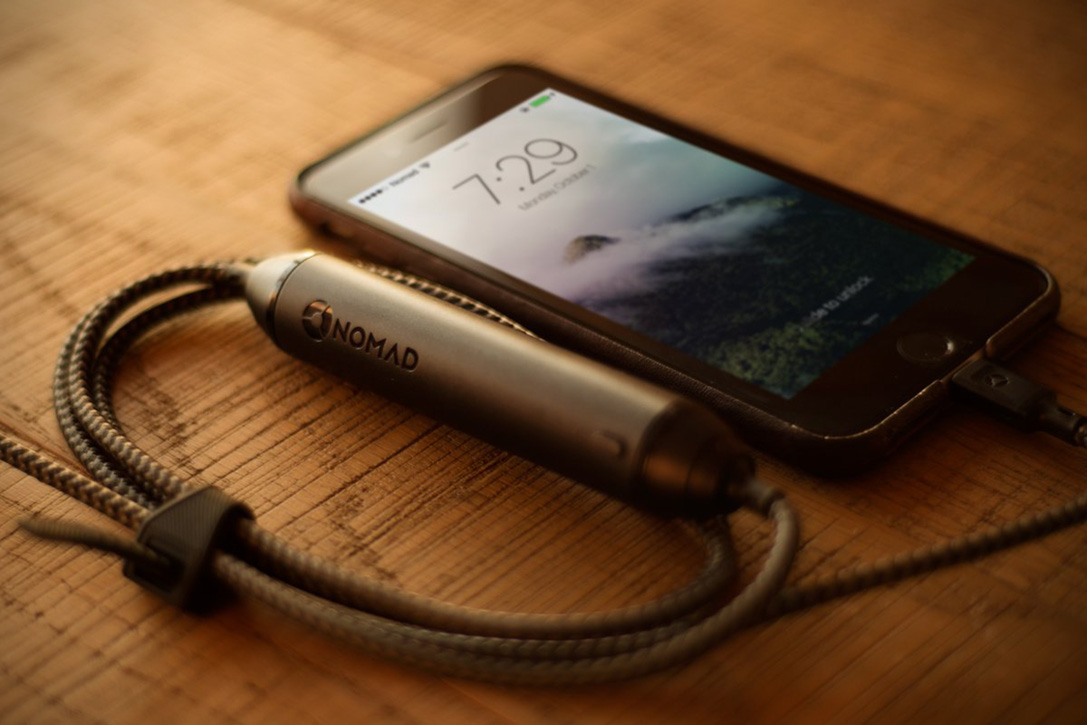 Nomad Leather Folio and Ultra Rugged battery cable for iPhone